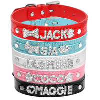 Spersonalizowane obroża dla kota Rhinestone Puppy małe obroże dla psów niestandardowe dla Chihuahua Yorkshire darmowe nazwa Charms kot akcesoria 5